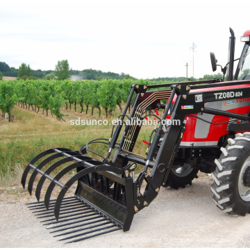 Pour le tracteur de grande puissance !! Chargeurs d&#39;extrémité avant avec le grippage d&#39;ensilage DE210 pour le tracteur, certificat de la CE, ventes chaudes